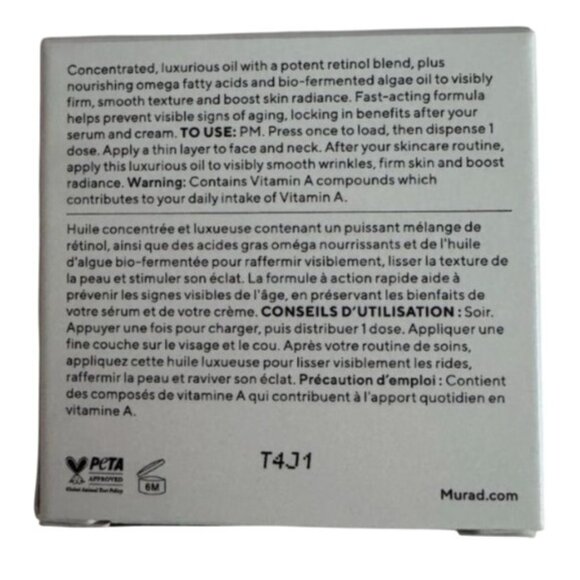 Murad Resurgence Retinol Youth Renewal Oil Drops 0.1oz/3mL - Picture 2 of 2